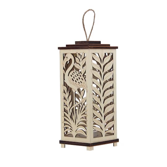 8" Flamingo DIY LED Plywood Lantern Décor by Make Market®